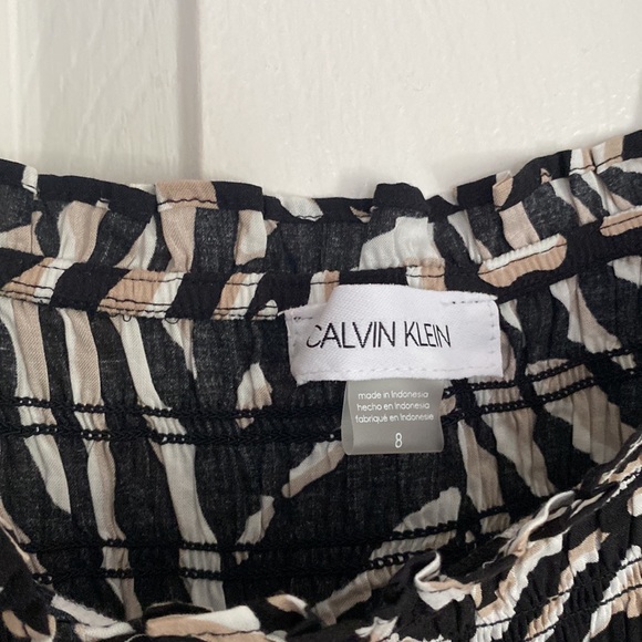 Calvin Klein black and white patterned Maxi dress - Picture 6 of 8